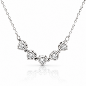 ELENYS Heartline Chain – náhrdelník z prémiové oceli Délka: 41+5 cm / max. 46 cm