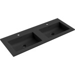 MEXEN - Otis dvojumyvadlo zapuštěné do desky 121 x 46,5, černá mat 25181271D