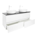 Koupelnová skříňka s umyvadlem SAT B-Way 119x50x45 cm bílá lesk BWAY2120WTK2BB BWAY2120WTK2BB