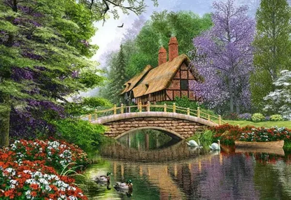 Castorland 102365 Domek u řeky