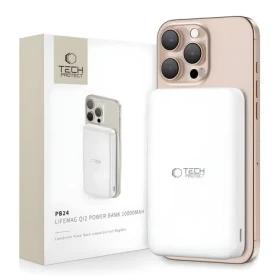 Tech-Protect LifeMag PB24 bílá / Powerbanka / MagSafe Qi2 / 10000 mAh / bezdrátové nabíjení