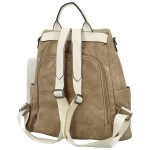 Trendy dámský koženkový kabelko-batoh Laionel new, taupe