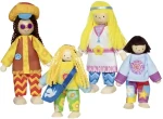 GOKI Panenky Hippie rodina 4 ks