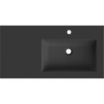 MEXEN - Otis umyvadlo zapuštěné do desky pravá 91 x 46,5, černá mat 25189071P