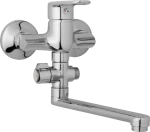 JB Sanitary Nástěnná umyvadlová a sprchová baterie FINERY, rozteč 100 mm, otočný přepínač, bez příslušenství, ramínko 200 mm F10 32 00