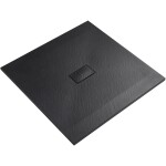 CERANO Sprchová vanička čtvercová FlexiCut - SMC/minerální kompozit - upravitelná - černá matná - 100x100x3 cm