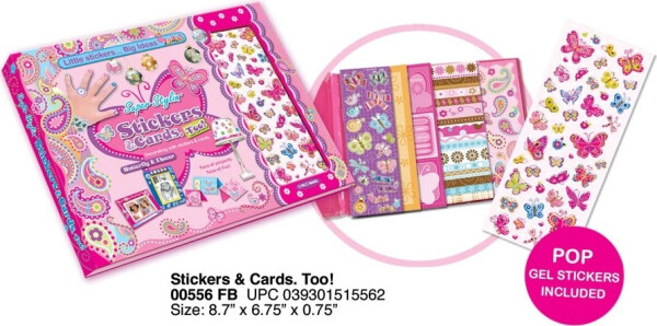 Sada karty a nálepky motýlci