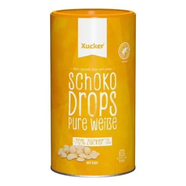 Bílé čokoládové kapky - Xucker (bílá čokoláda, 200 g) (37564-1-200g)