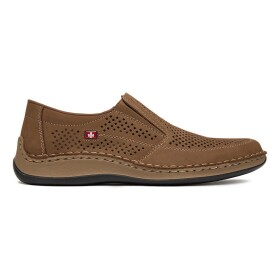 Polobotky Rieker 05277-64 Přírodní kůže (useň) - Nubuk