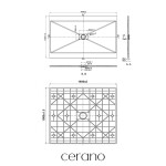 CERANO - Sprchová vanička obdélníková FlexiCut - SMC/minerální kompozit - upravitelná - bílá matná - 160x100x3 CER-666109