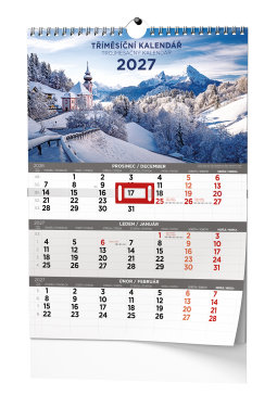 Nástěnný kalendář 2027 Baloušek tříměsíční obrázkový