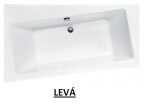 HOPA - Asymetrická vana ASTI - Nožičky k vaně - S nožičkami, Rozměr vany - 160 × 100 cm, Způsob provedení - Levé VANAST16L+OLVPINOZ