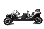 Mamido Elektrické autíčko Buggy UTV čtyřmístné 24V nafukovací kola bílé