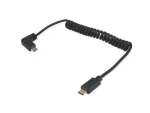 Equip černá / Kabel USB-C na USB-C / USB 2.0 / 90° spirálový / 1 m (128889)