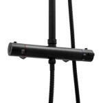Erga Bergen, sprchový set s termostatickou baterií a dešťovou sprchou 30 cm, černá matná, ERG-YKA-BP.BERGEN THERM 30 BLK