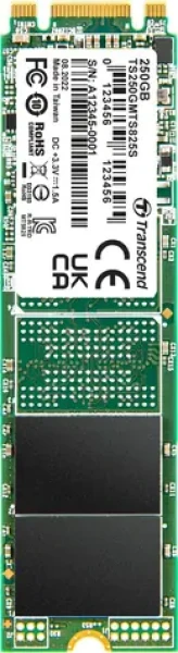 Transcend MTS825S 250GB / M.2 2280 SATA / RW: 500/330 MBps / IOPS: 40K/75K / MTBF 2.0mh / 3y (TS250GMTS825S)