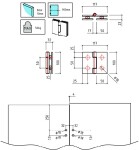 Pant pro saunové dveře Sentiotec (sklo/sklo), černý