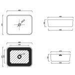 INVENA - Umyvadlo na desku PAROS TREND 48,5 cm CE-36-001-C