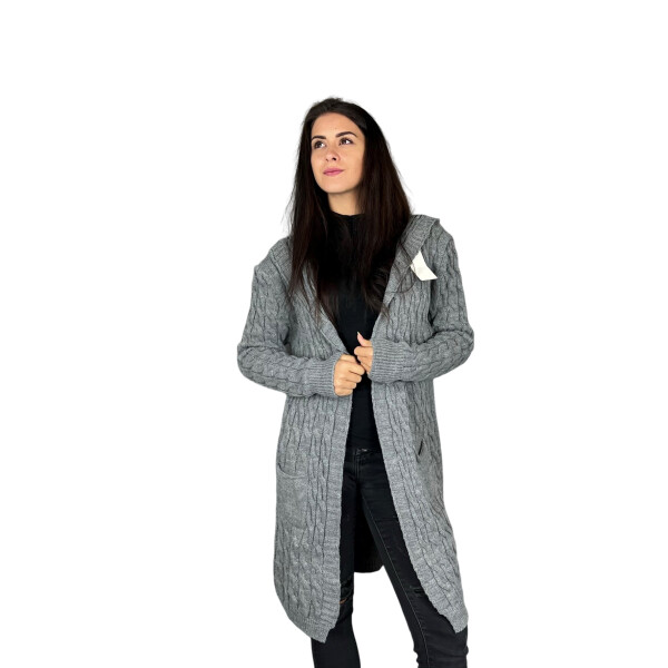 HOSH Jednobarevný kardigan BELLA Barva: Tmavě šedá