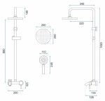 REA - Sprchový set s baterií 150mm Luis kartáčované zlato REA-P7051