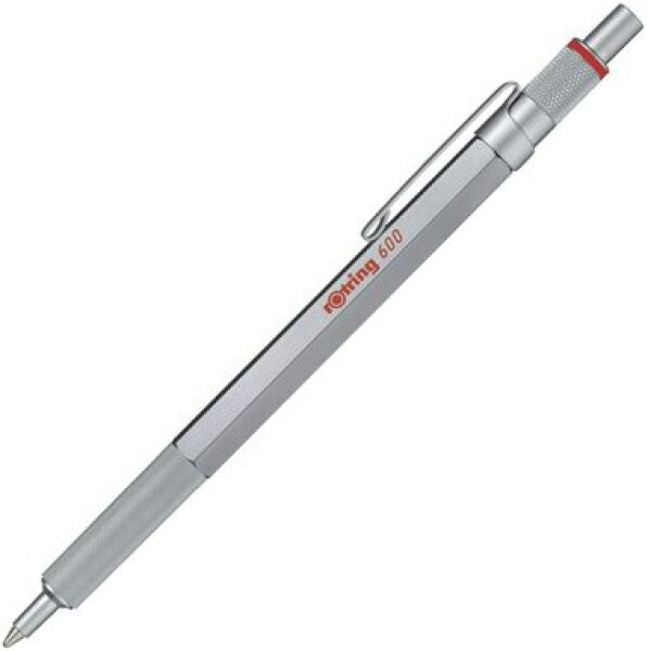 Rotring 600 stříbrná / kuličkové pero / barva náplně: černá (2032578)