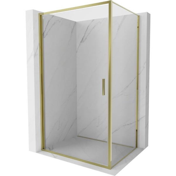MEXEN/S - Exo sprchový kout dveře křídlové 70 x 95, transparent, zlato 817-070-095-50-00
