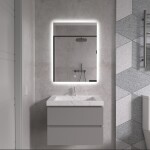 Erga Ava, LED zrcadlo 60x80cm, 2185 lm, 6500K, přední/zadní osvětlení, ERG-V01-120-6080-00