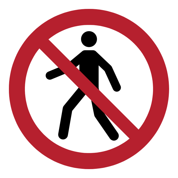 Djois podlahová značka kulatá - Průchod zakázán, Ø 430 mm, 1 ks