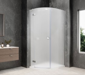 POLYSAN - GLOBE CHROME čtvrtkruhový sprchový kout 900x1000, matné sklo, levé GB2910MLC