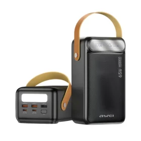 Awei PA-82 černá / Powerbanka / 60 000 mAh / PD 65W / 2x USB-A / USB-C (PA-82)