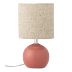 Bloomingville Stolní lampa Valdis Rose, červená barva, keramika, textil