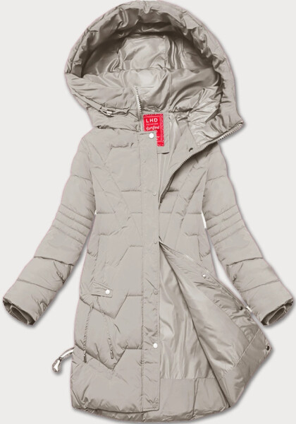 Dámská přechodná bunda s kapucí LHD light beige (LHD-24585) odstíny béžové L (40)