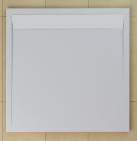 SanSwiss WIQ 090 04 04 Sprchová vanička čtvercová 90×90 cm bílá, kryt bílý, skládá se z WIQ 090 04 a BWI 090 04 04