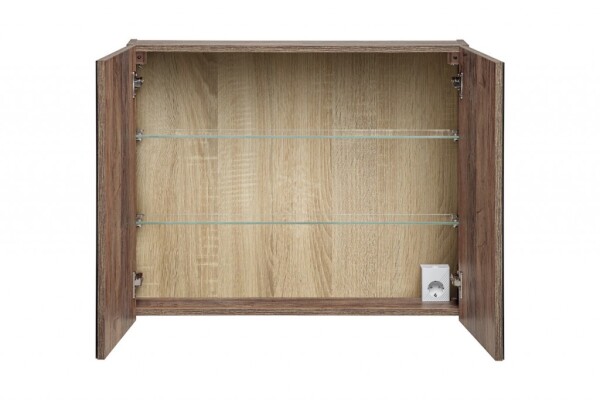 COMAD - Zrcadlová skříňka 80cm 2 dvířka SANTA FE OAK 5907611652466