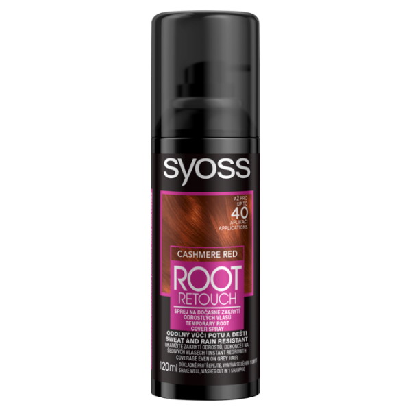 Syoss Root Retouch sprej pro dočasné zakrytí odrostů Kašmírově červený 120ml