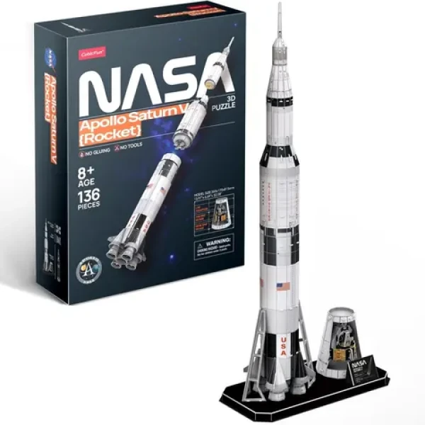 CubicFun 3D puzzle Raketa Apollo Saturn