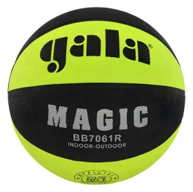 GALA Basketbalový míč MAGIC / Velikost 7 / Pryžový povrch / Butylová vzdušnice / Pro hru venku (GBB7061R)