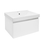 Koupelnová skříňka s umyvadlem SAT B-WAY 59x30x45 cm bílá lesk BWAY60WU1 BWAY60WU1