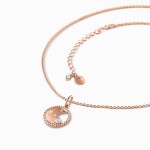 Royal Fashion náhrdelník 14k zlato Vermeil GU-DR22121N-ROSEGOLD-MOONSTONE