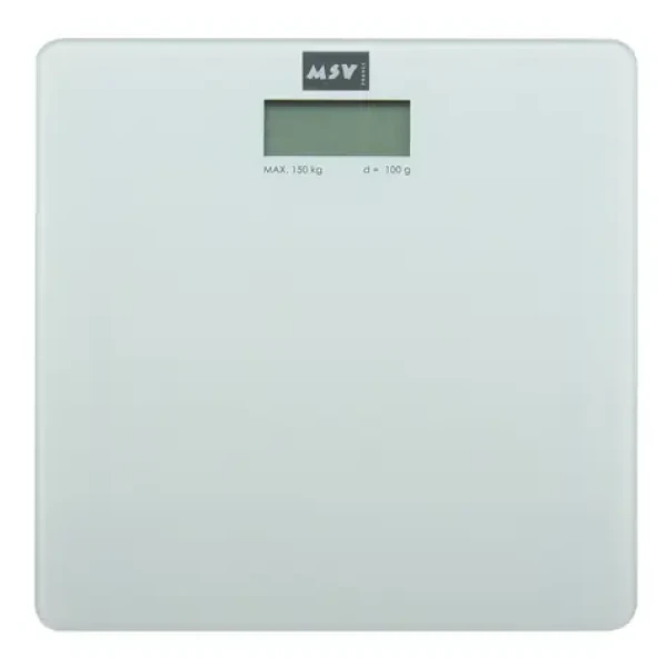 MSV VITAL bílá / osobní váha / sklo / 30 x 30 cm / až 180 kg / přesnost 100 g (3700703953975)
