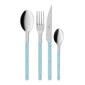 SABRE PARIS 4-dílná sada příborů Bistrot Brillant – Pastel blue, modrá barva, kov, plast