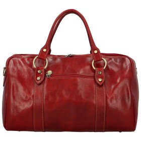 Luxusní kožená cestovní taška Doxia, červená