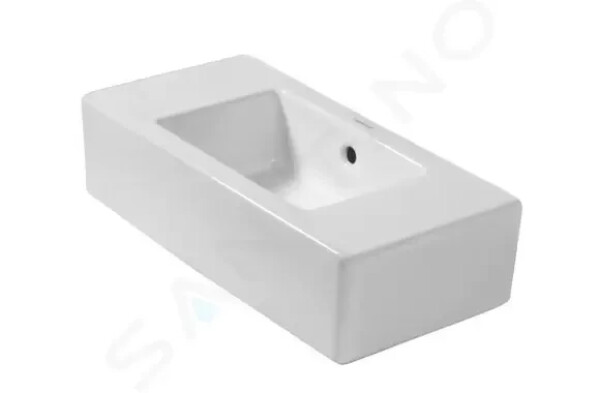 DURAVIT - Vero Umývátko 500x250 mm, bez otvoru pro baterii, s WonderGliss, alpská bílá 07035000001