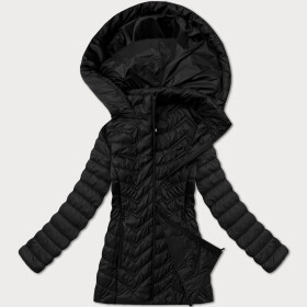 Jednoduchá černá dámská prošívaná bunda v délce k bokům J Style (16M9261-392) odstíny černé 50