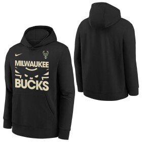 Nike Dětská mikina Milwaukee Bucks NBA Courtside Club Hoodie Černá (YOUTH)