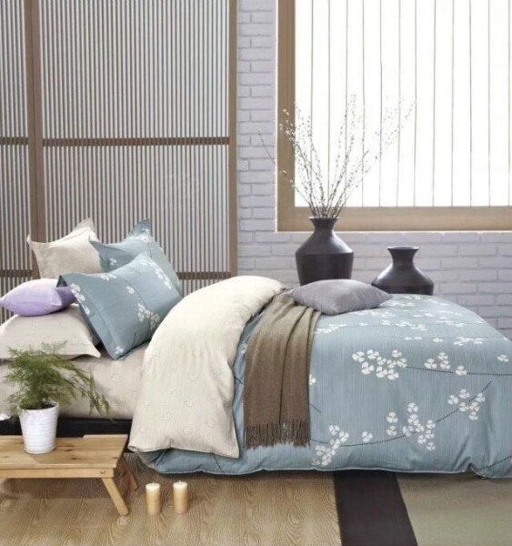 Modré ložní povlečení se vzorem Šířka: 200 cm | Délka: 220 cm 2ks 70x80 cm (standard zdarma) Šířka: 200 cm | Délka: 220 cm