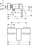 HANSGROHE - Metropol Sprchová baterie, kartáčovaný černý chrom 32560340