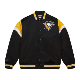Mitchell & Ness Pánská Bunda Pittsburgh Penguins NHL Heavyweight Satin Jacket Velikost: 3XL