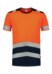 T-Shirt High Vis Bicolor tričko unisex fluorescenční oranžová S