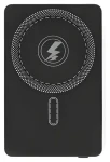 Nedis Magnetic Powerbank 5000 mAh / Bezdrátová powerbanka / 15 W bezdrátově / 20 W USB-C PD / MagSafe (PBKWL20W025BK)